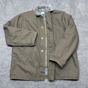 Vintage PIA Prison Industries Deck Jacket Mens 46 Sherpa Lined USA Made Rare